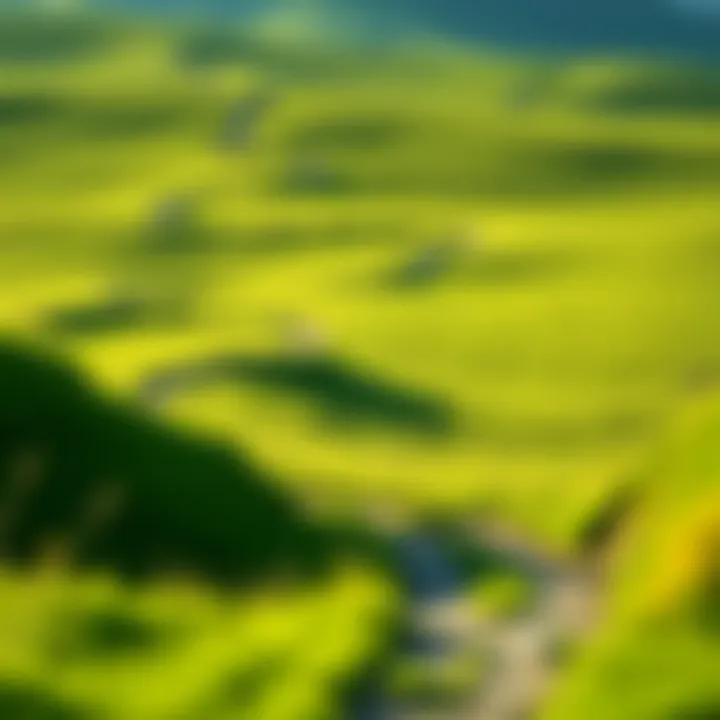 A winding path through a green landscape, symbolizing the journey of progress in life.