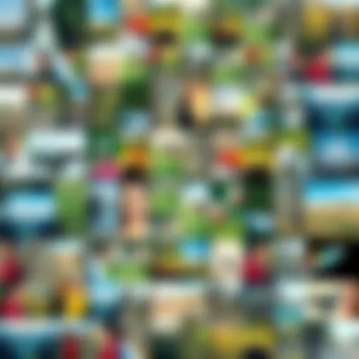 A collage of everyday objects and scenes showing similarities, such as nature, urban life, and interpersonal interactions.