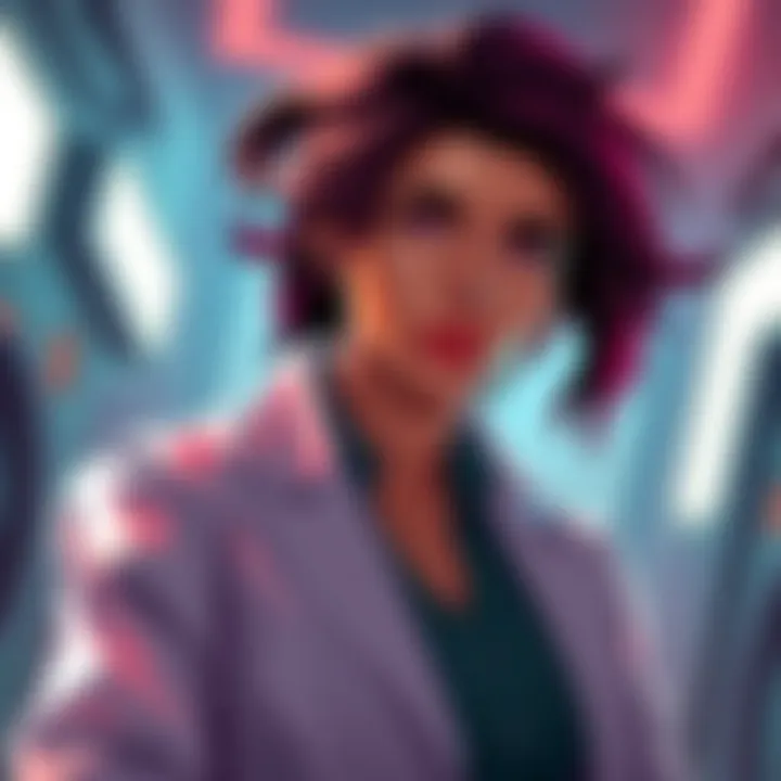 Paula Andrea Placido as Dr. Tannis A character interpretation of Dr. Tannis, showcasing a strong female figure with unique style and attitude, resembling Paula Andrea Placido.
