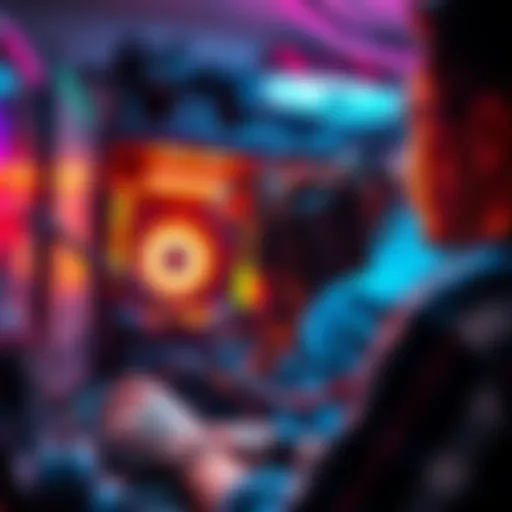 A messy workstation showing tangled PSU cables and a confused person looking at a PC build with frustration