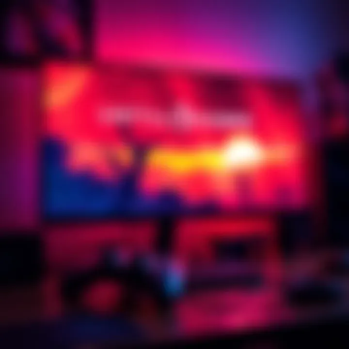 A gaming setup featuring Until Dawn on a computer screen with a controller and headphones nearby
