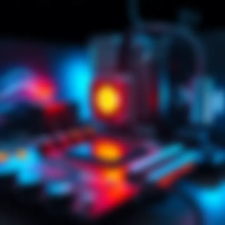 A desktop computer with a constant orange light on the motherboard, indicating issues, with no display or keyboard signals.