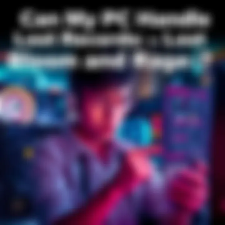 PC specs check for Lost Records: Bloom and Rage A person examining their computer specifications while looking concerned about running Lost Records: Bloom and Rage