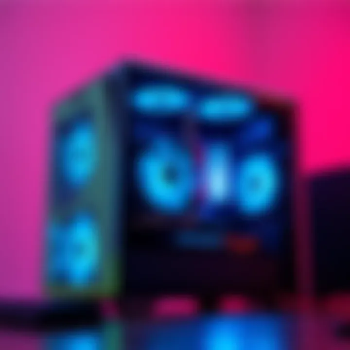 PC with AIO Cooler A sleek gaming PC showcasing an all-in-one cooler, highlighting its modern design and reduced noise features.