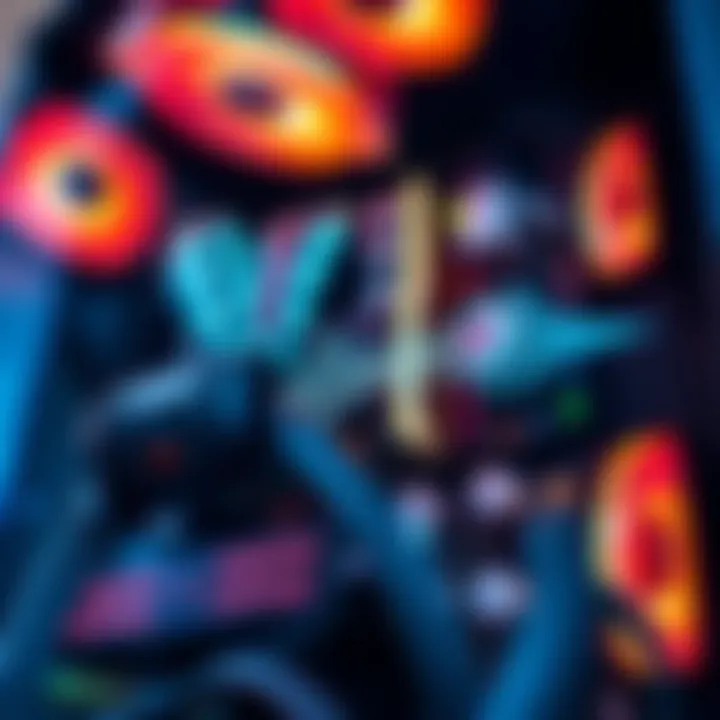 A close-up of a gaming PC with visible components and sound waves illustrated, symbolizing unusual noises during gameplay