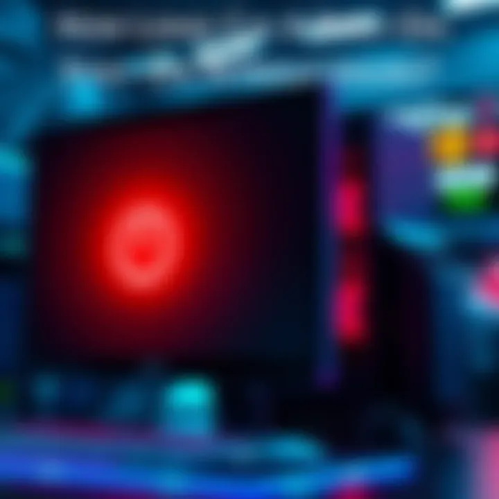 A desktop computer with a glowing power button, showing it is powered on and running for extended periods.