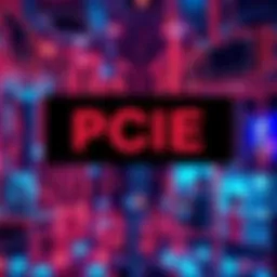 A visual representation of PCIE technology with connected devices and community interaction, showcasing innovation and collaboration.
