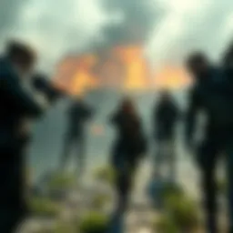 A scene from Metal Gear Solid Peace Walker showing base management features with characters working together on a mission.