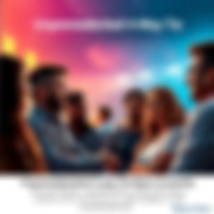 People Discussing a 4-Way Tie A group of people engaged in conversation about a 4-way tie in a competition, showing various reactions and expressions.