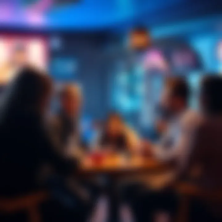 People discussing authenticity A group of people sharing their thoughts on real versus artificial experiences in a casual setting