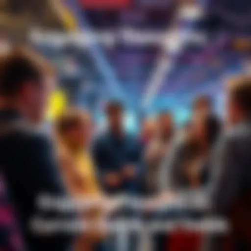 A diverse group of people engaging in conversation about trending topics and current events in a casual setting.