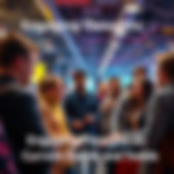 People discussing current events A diverse group of people engaging in conversation about trending topics and current events in a casual setting.