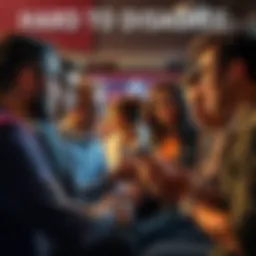 A diverse group of people engaged in a serious discussion about recent news and social issues