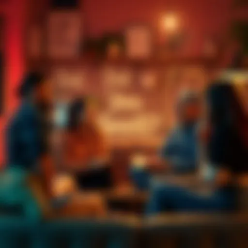 Group of people sharing humorous thoughts about the phrase 'Did you smell it?' in a cozy setting