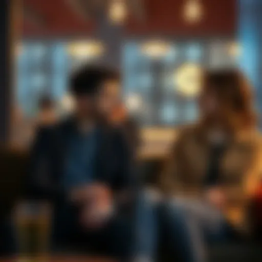 A man and a woman sitting together, talking about their feelings and expectations in a relationship.