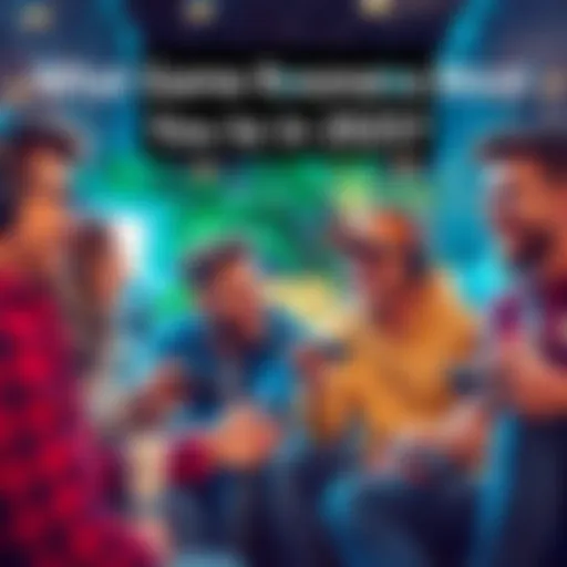 A group of friends sharing their favorite video games while sitting together