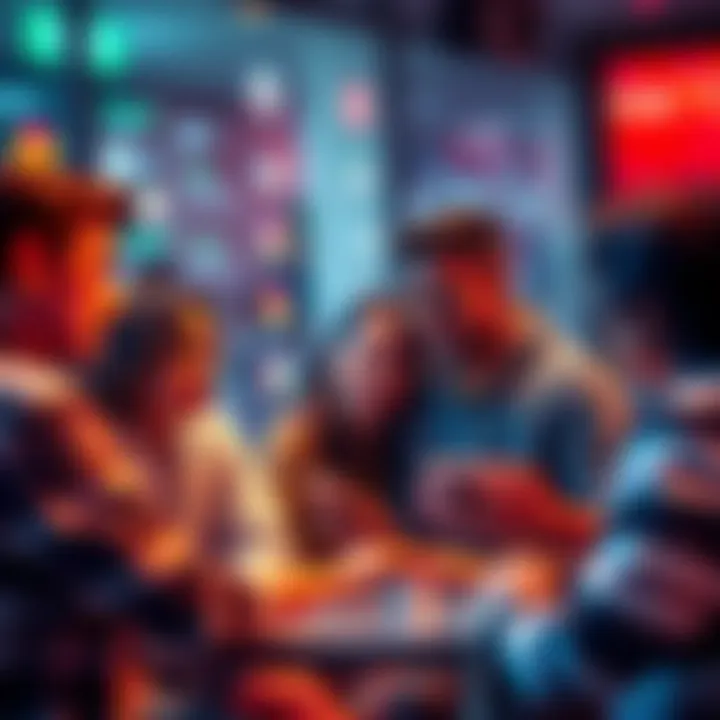 A group of people sharing opinions about Global Chat online