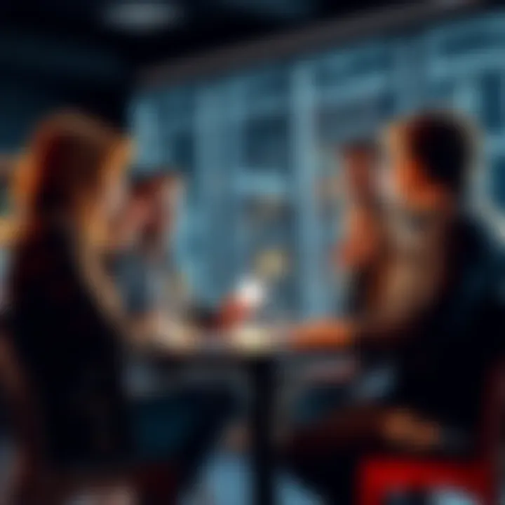 A group of people sharing tips and hints in a friendly discussion about achieving goals