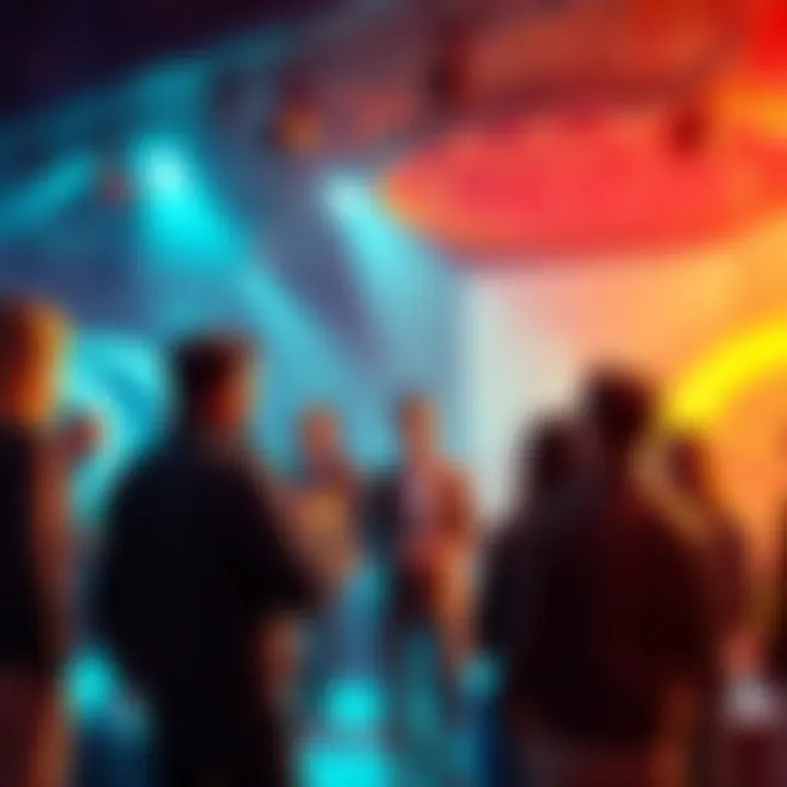 A group of people engaging in a discussion about current topics in a lively forum setting.