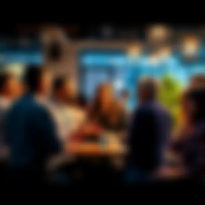 A group of people engaged in a lively discussion, sharing thoughts and opinions in a casual setting.