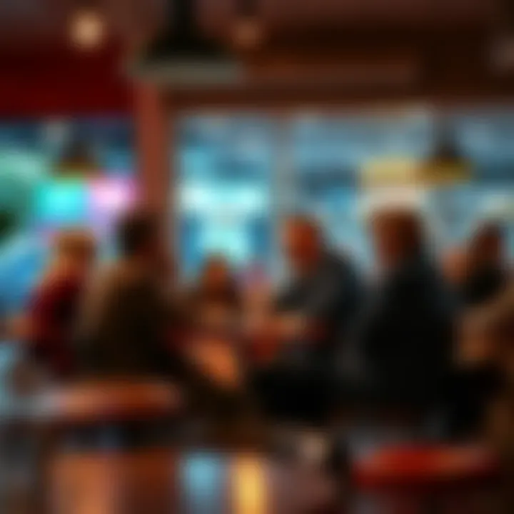 Group of people engaged in a lively conversation about current events at a coffee shop