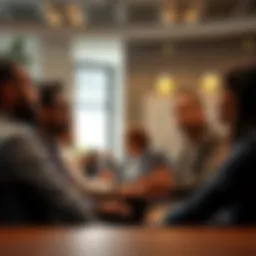A group of diverse individuals in a meeting room, having a serious discussion about ethical offers and decisions, showing expressions of concern and contemplation.