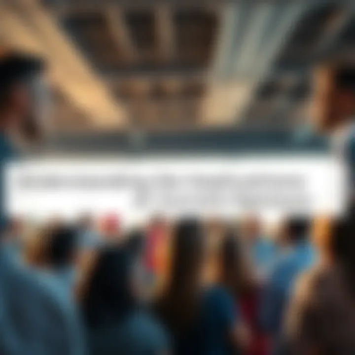 A diverse group of people engaged in a lively discussion about various topics, highlighting different viewpoints.