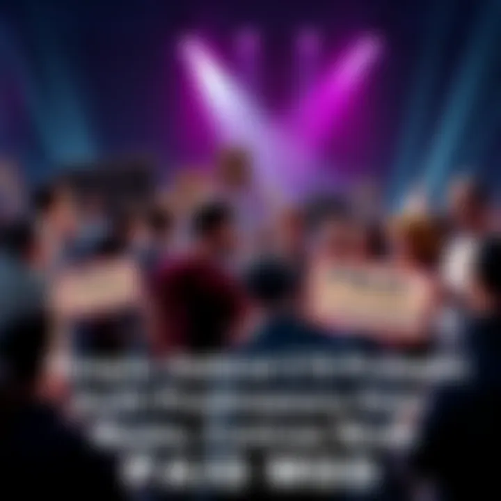 A group of people debating the pros and cons of paid mods for video games, some holding signs supporting CD Projekt and others expressing concern.