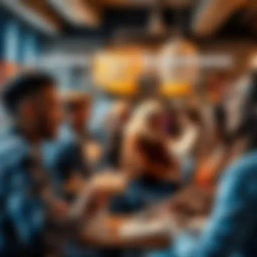 A group of people engaged in a lively conversation, sharing questions and answers in a friendly environment