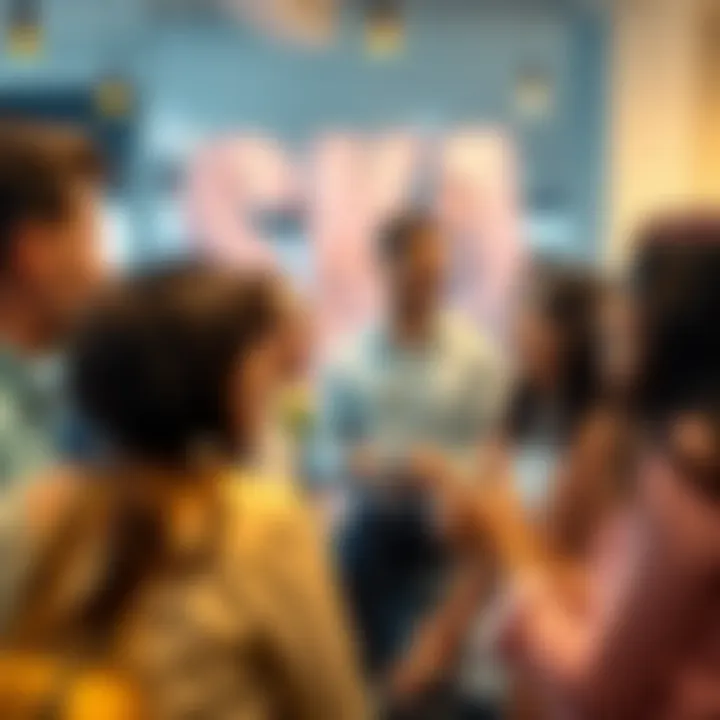 A group of people expressing their thoughts on reimbursement requests in a casual setting.