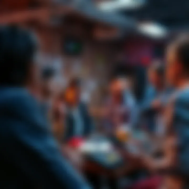 A group of people sharing their experiences about server outages in a casual setting