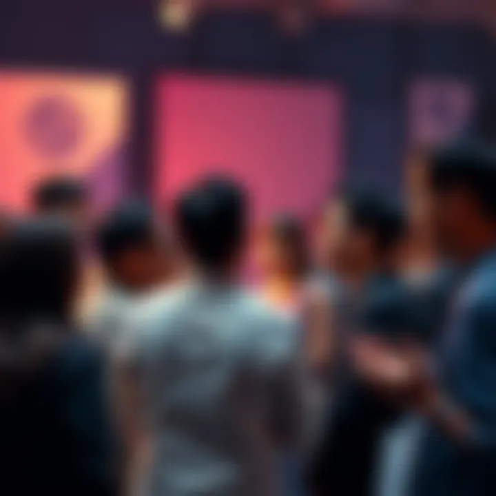 People Discussing Sir Kwon A group of people sharing opinions about Sir Kwon in a public forum setting