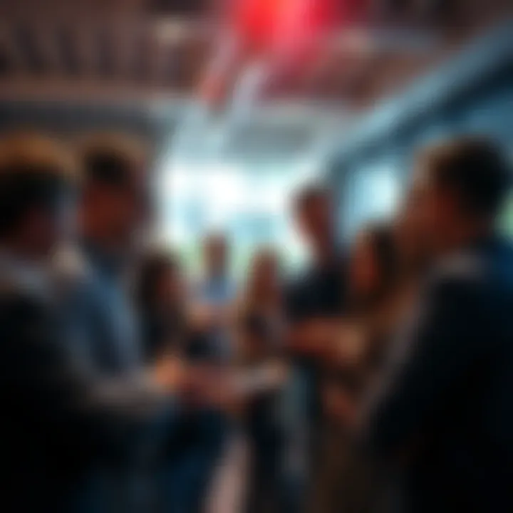 A group of people sharing ideas and solutions in a lively conversation