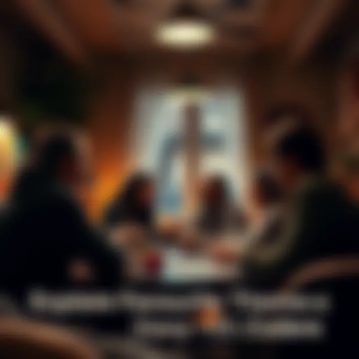 A group of diverse people sharing ideas about cultural themes in a cozy setting