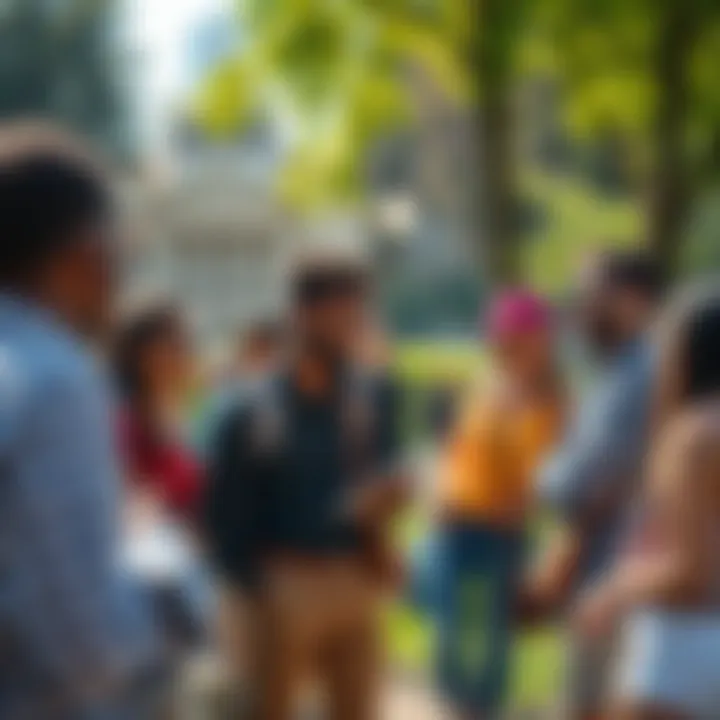 People discussing unanswered questions A group of diverse people engaged in a lively conversation about unanswered questions, sharing ideas and thoughts on a sunny day in a park.