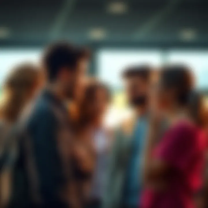 People Discussing Different Viewpoints A group of people engaged in a lively discussion, showcasing various perspectives on social issues.