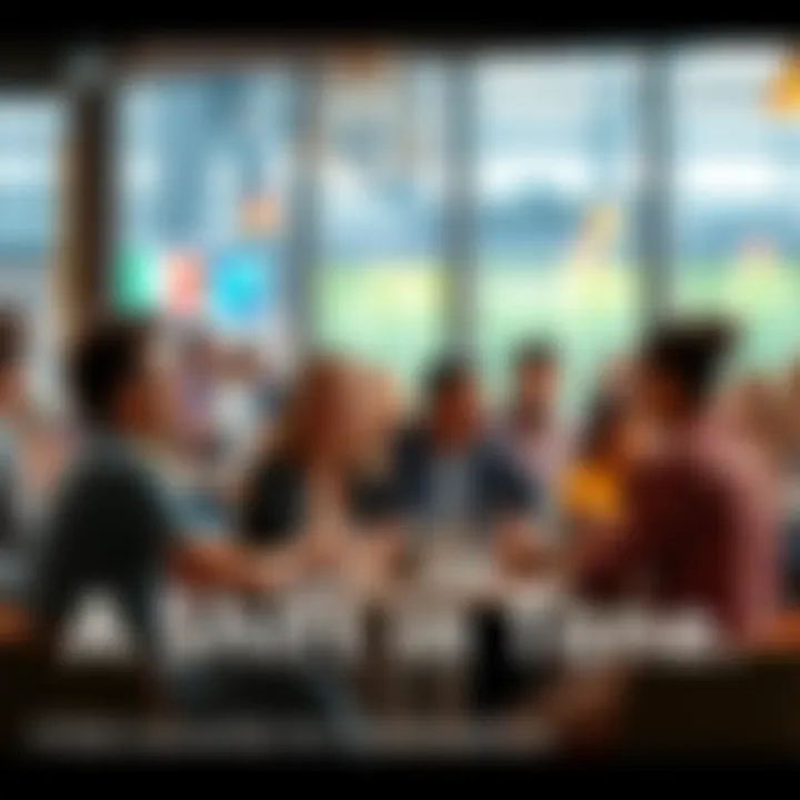 A diverse group of people discussing ideas in a casual setting, illustrating a shift in communication tone.