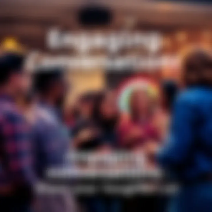 A group of diverse people talking and sharing ideas in a community setting