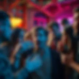 A group of people expressing frustration in a social setting, showcasing tense communication and interaction.