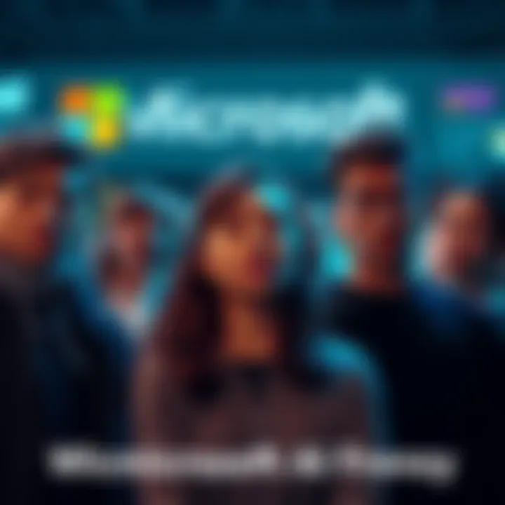 A group of people expressing concern about Microsoft's focus on AI technology.