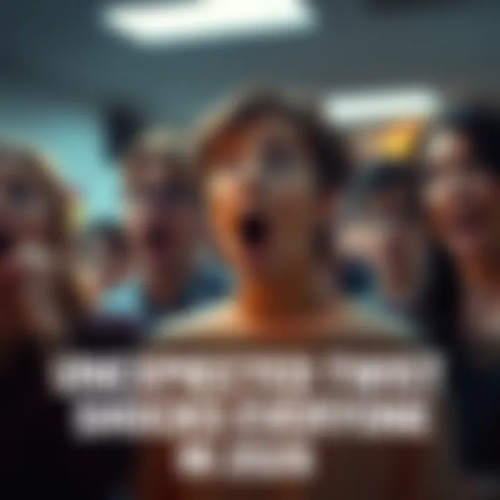 A group of people showing surprised expressions after learning unexpected news.