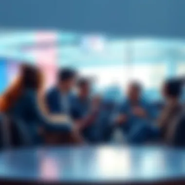 A group of people discussing their platinum goals in a casual setting, sharing tips and experiences.