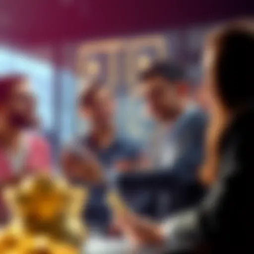 A group of people talking about their strategies for saving gold