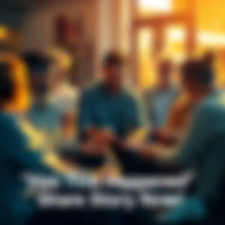 A group of people sitting together, talking and sharing their unusual experiences.