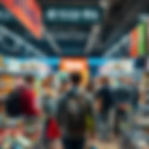 A group of people browsing and selecting Forma Bundles in a store