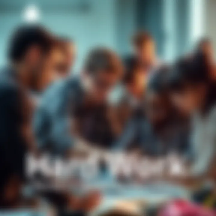 People working hard to achieve dreams A group of determined individuals collaborating on a project, showcasing commitment and effort towards their goals
