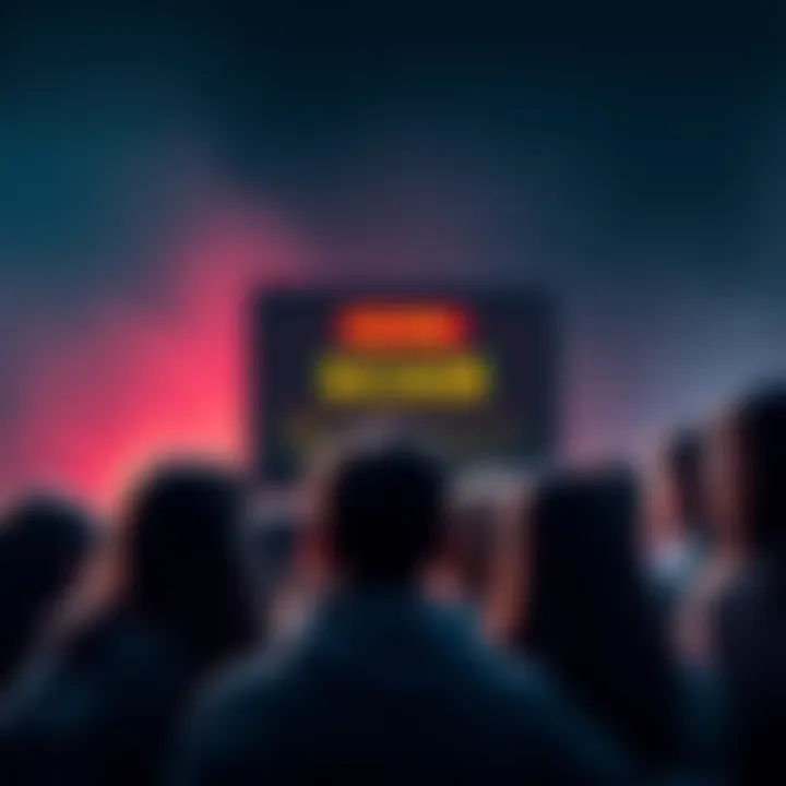 People affected by scams A group of worried individuals looking at a computer screen showing a scam warning