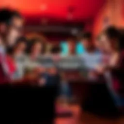 A group of people expressing anger and frustration while using smartphones and laptops in a social media setting.