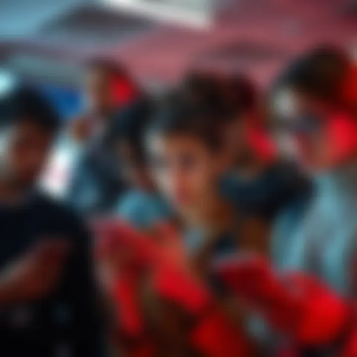 People looking confused at trends A group of people with puzzled expressions looking at their phones while discussing the latest trends in 2026