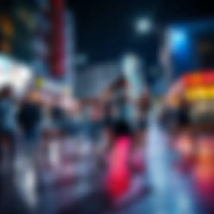 A group of people joyfully dancing together in a vibrant urban setting, showcasing the new dance craze that is uniting communities.